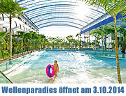 Therme Erding eröffnet zum 15-jährigen Jubiläum 03.10.2014 um 09:00 Uhr das neue Wellenparadies für den regulären Gästebetrieb (Visualisierung: Therme Erding)